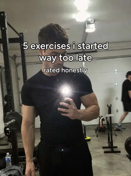 Slide 1 of 8 of a gym carousel, the same person on every slide